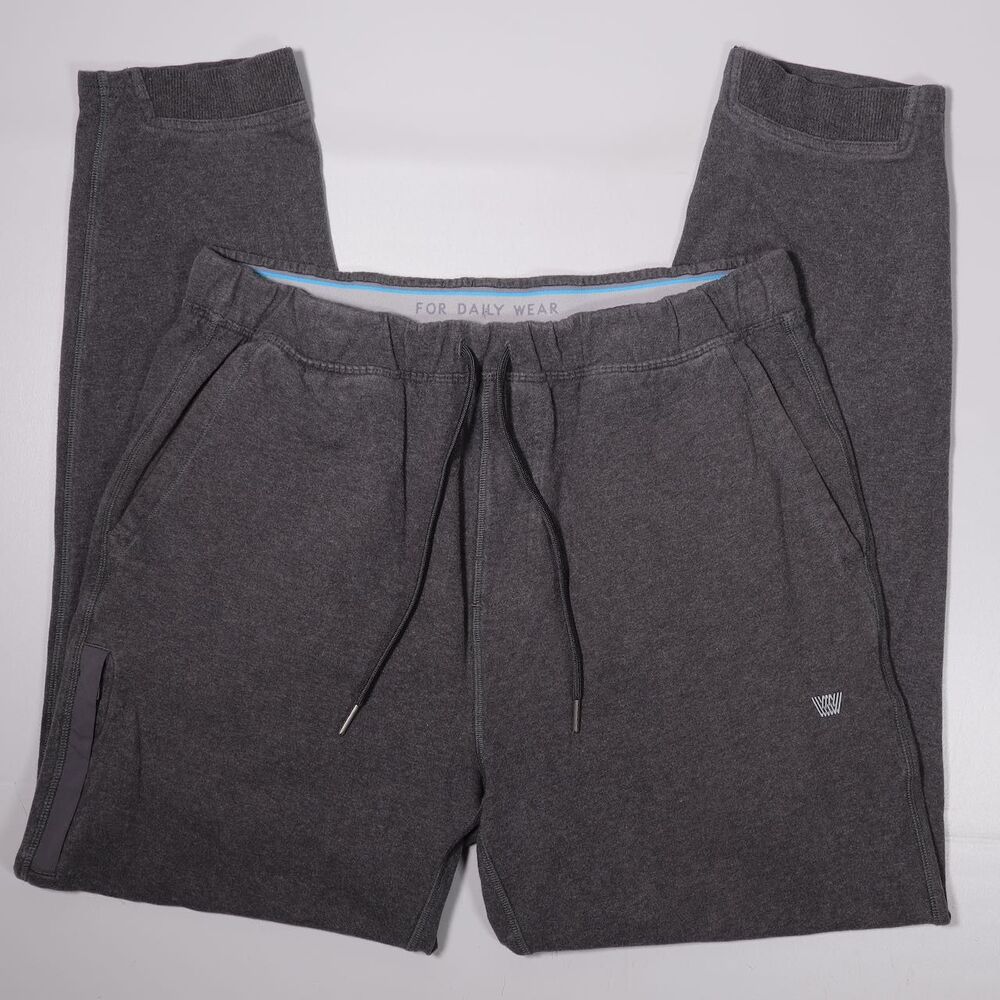Mack Weldon Ace Jogger Sweatpants Gray Cotton Stretch Mens Large L x 29